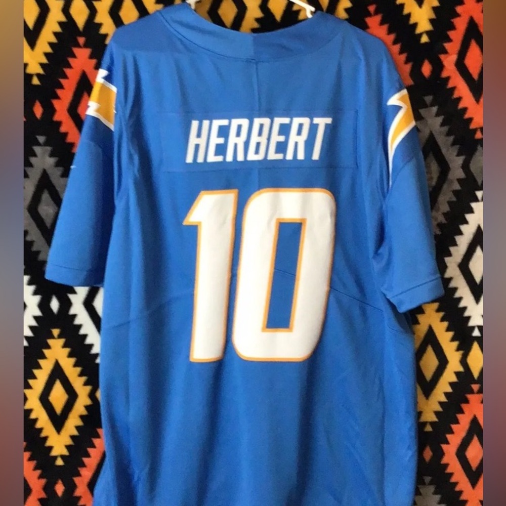 Authentic Justin Herbert Nike Dri-Fit On Field Jersey Chargers XXL